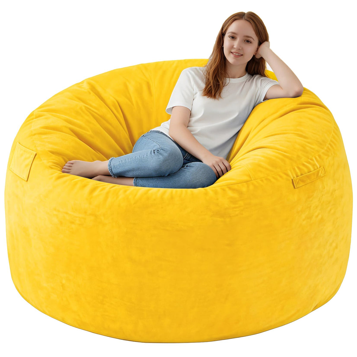 5FT Memory Foam Bean Bag Chair with Dutch Velvet Cover B589740