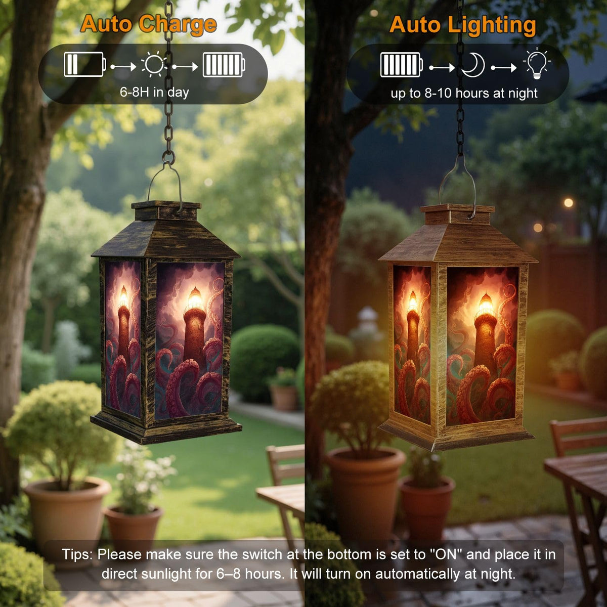Solar Outdoor Hanging Lantern W6763