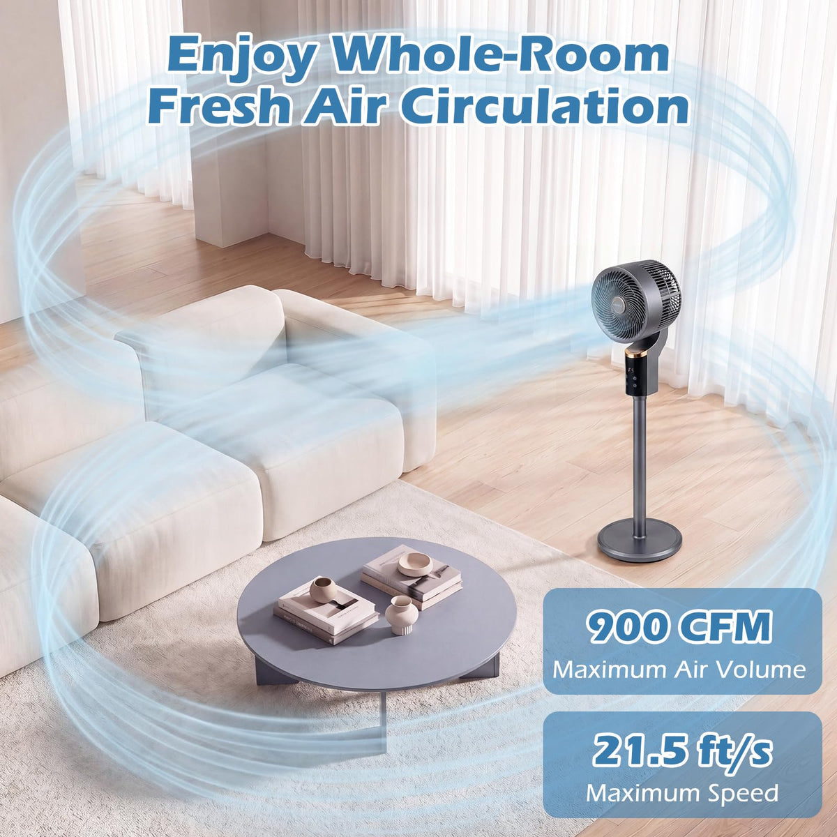Compact Oscillating Standing Fan G299998