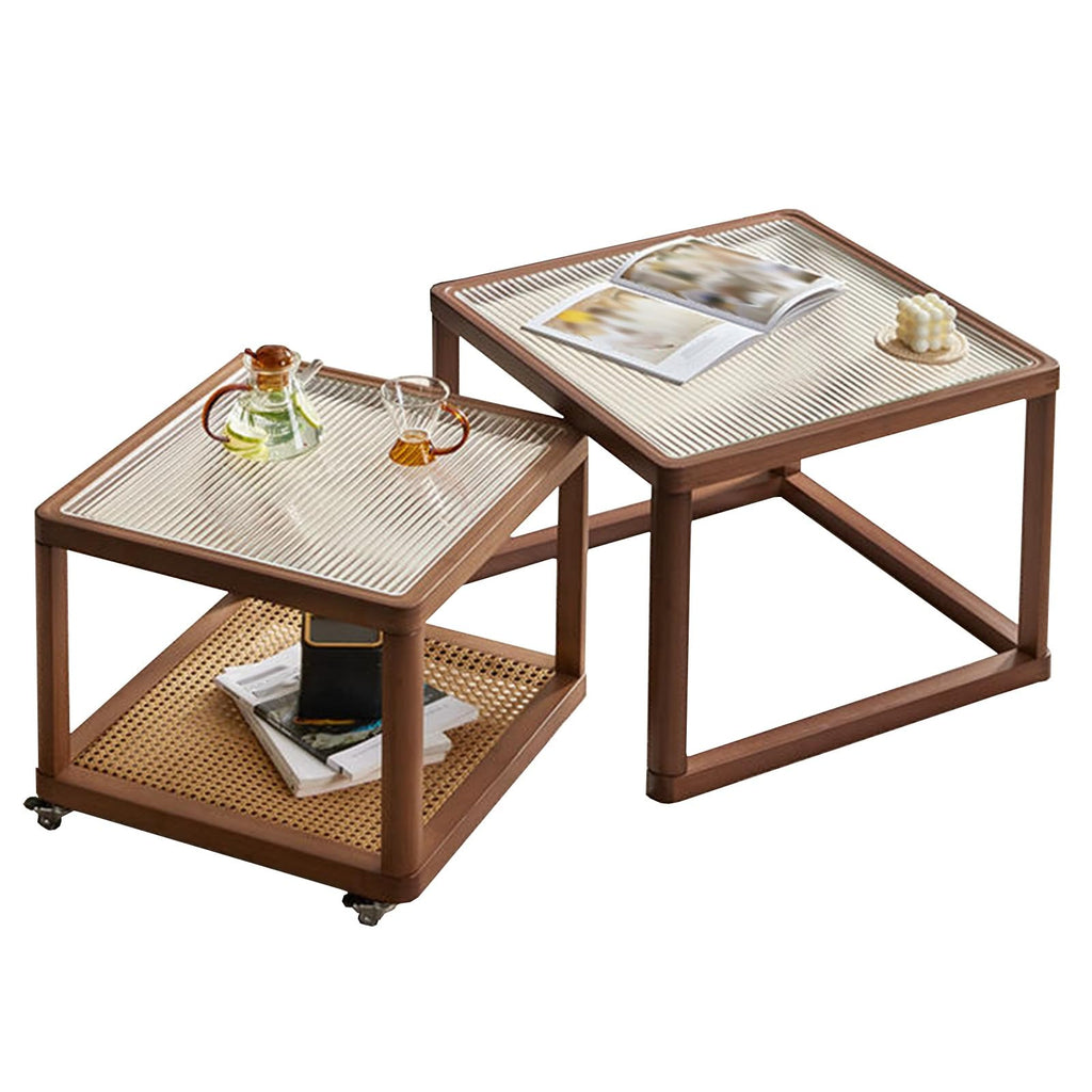 Square Glass Coffee Table Set of 2 G563408