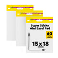 Mini Easel Pad, 15 x 18 in, White, 3 Pads B884689