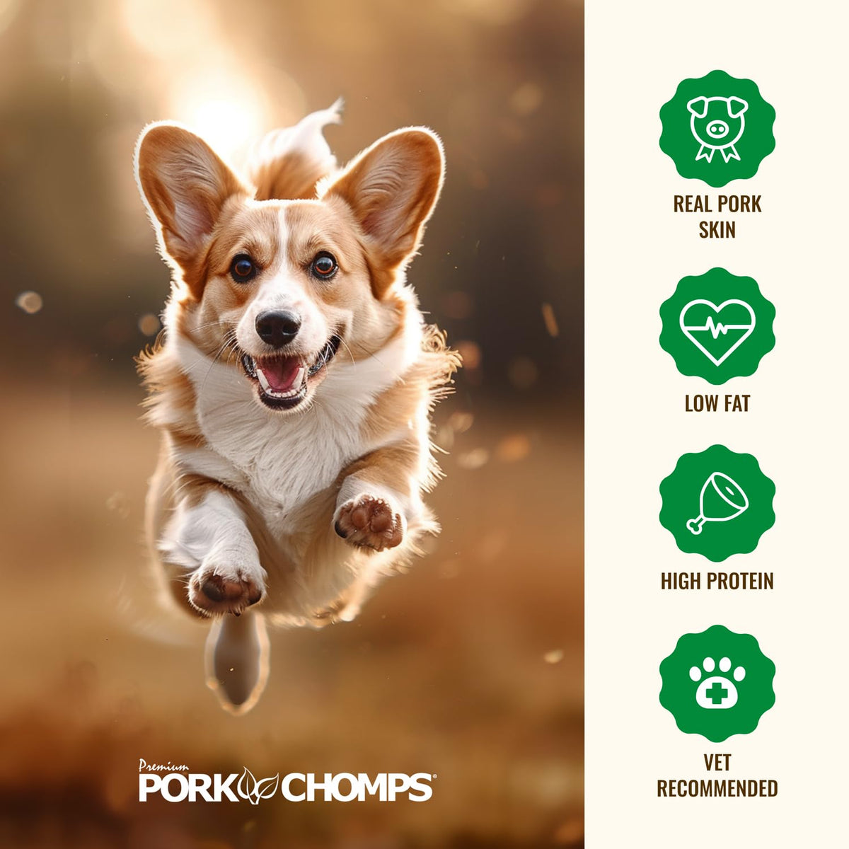 Pork Skin Dog Chews, 8in Rolls, 18ct K9380