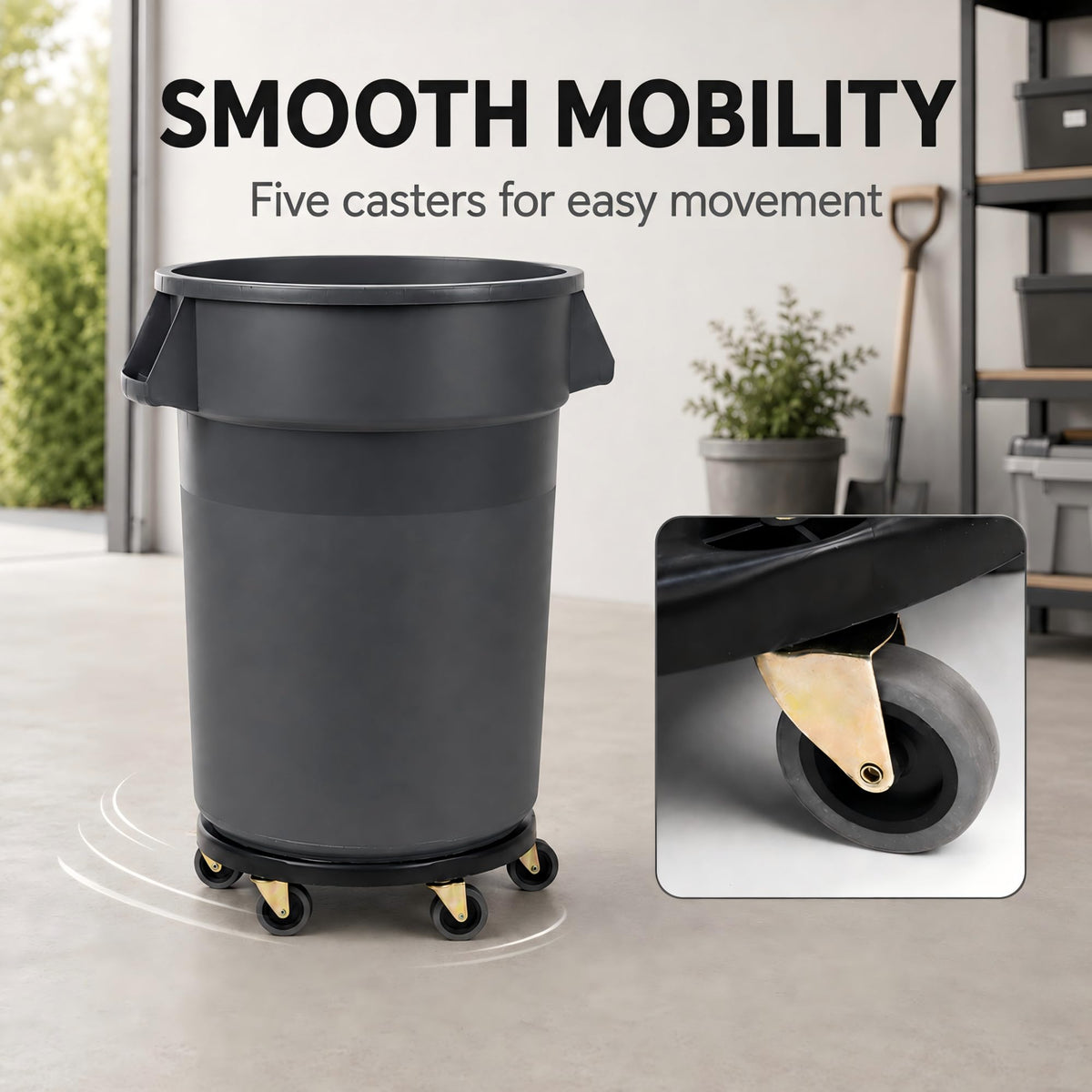 32 Gallon Trash Can with Wheels and Lid, 2 Pack S265680