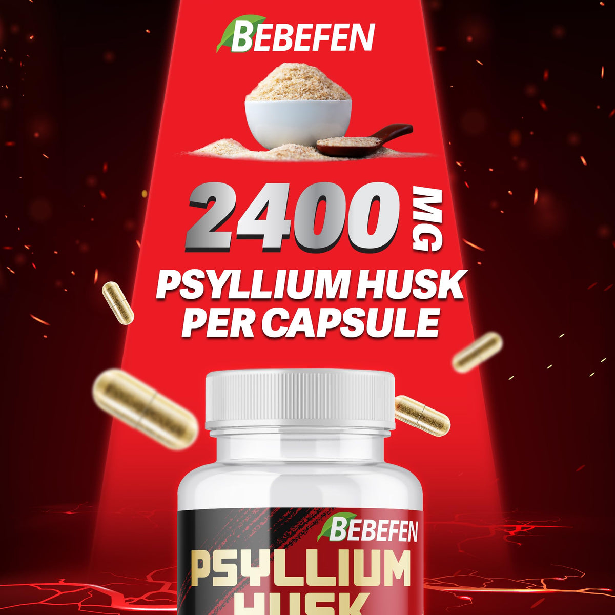 2400mg Psyllium Husk Capsules C899