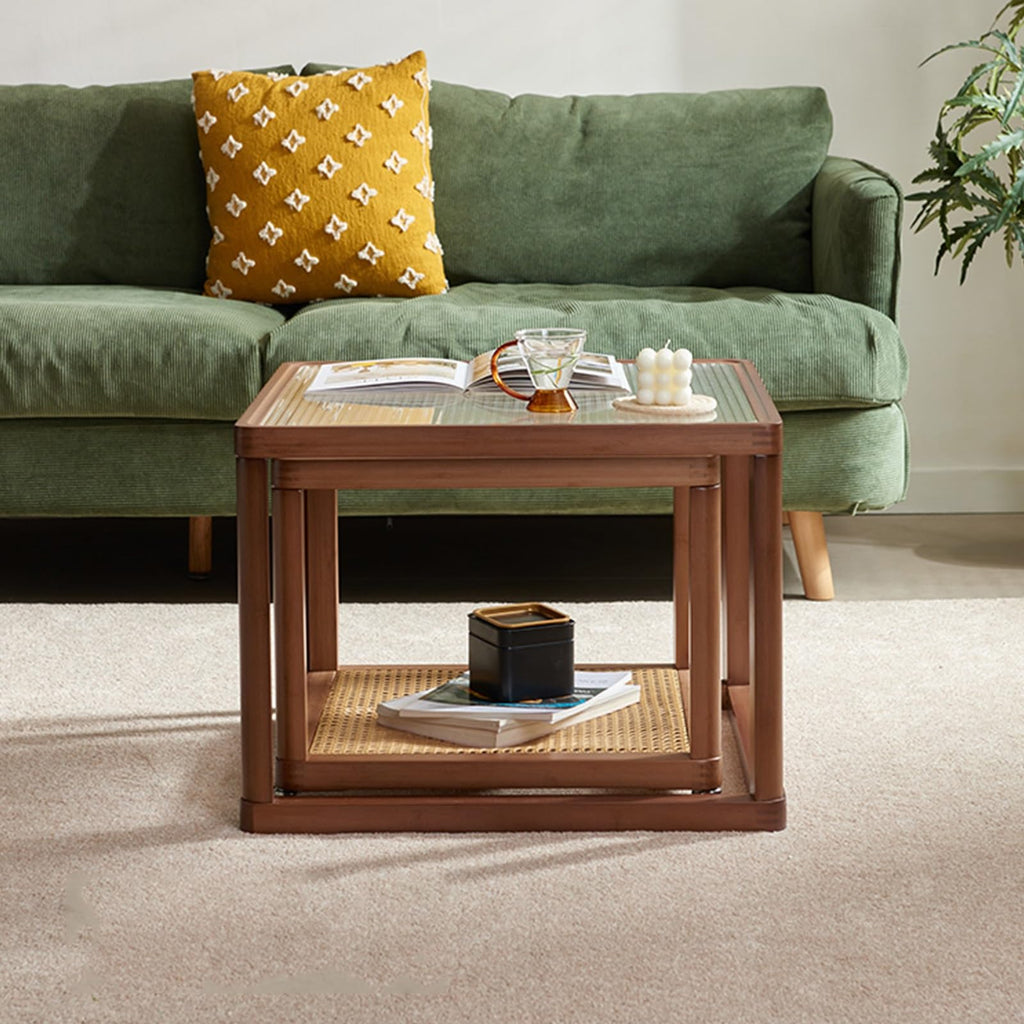 Square Glass Coffee Table Set of 2 G563408