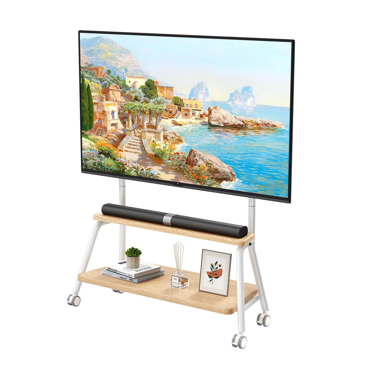Mobile TV Stand on Wheels for 32-75 Inch TVs K692