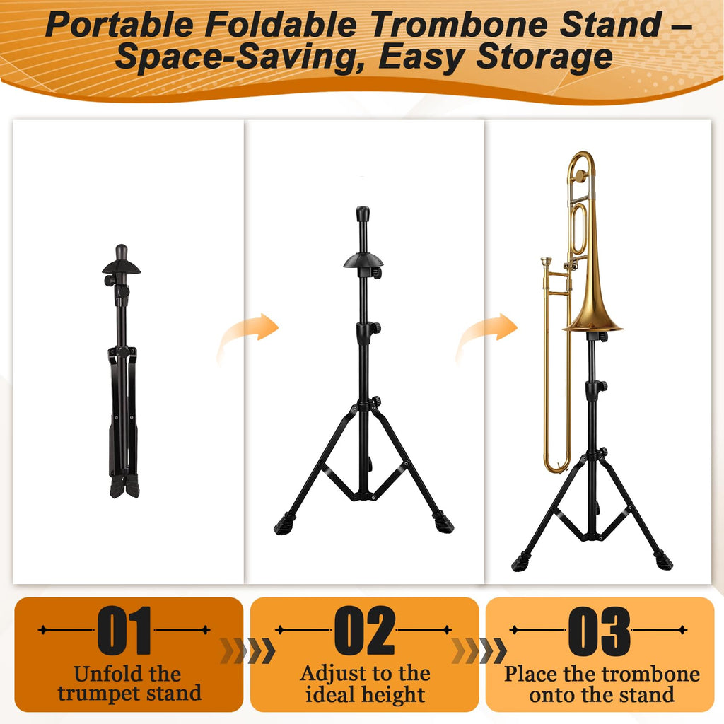 Adjustable Height Retractable Trombone Stand T33253