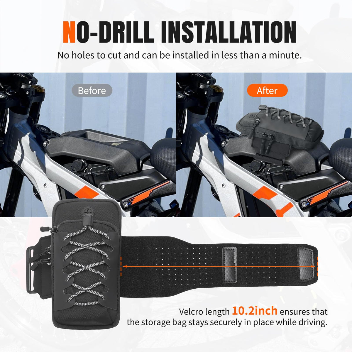 Black Dirt Bike Frame Bag H66846