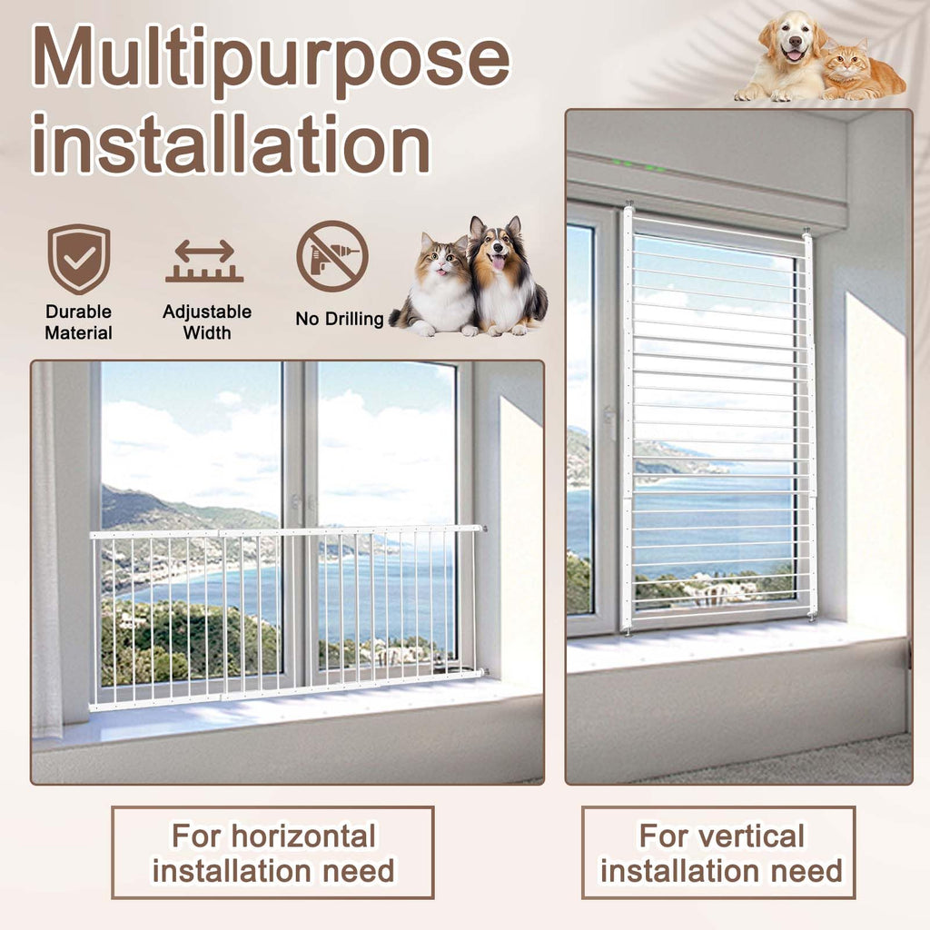 Adjustable White 4 Panel Window Guards K70698