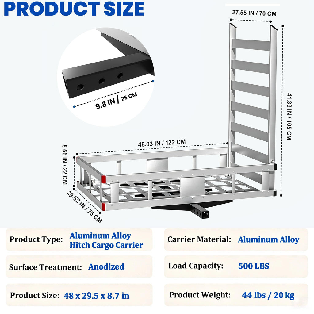 Hitch Cargo Carrier with Folding Ramp S453