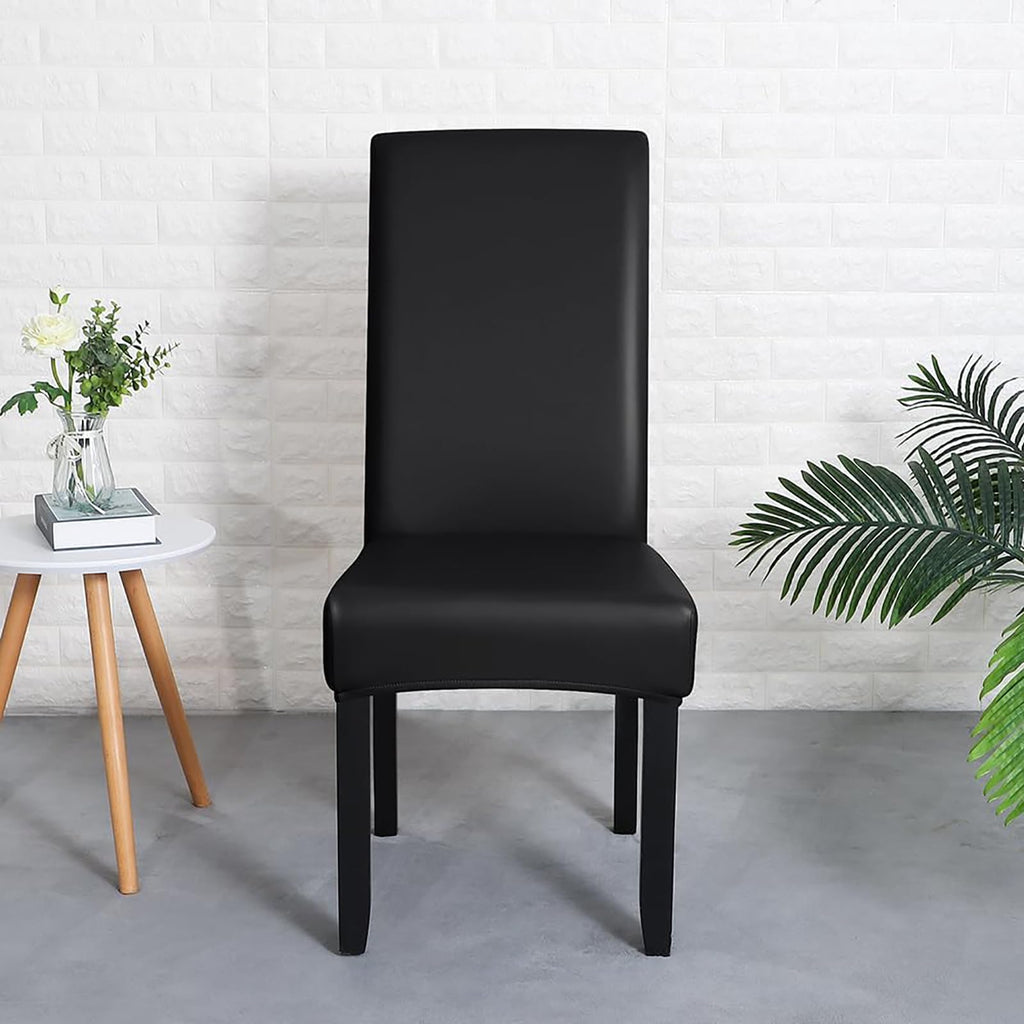 Black 6 Set Waterproof Dining Room Chair Cover D73936