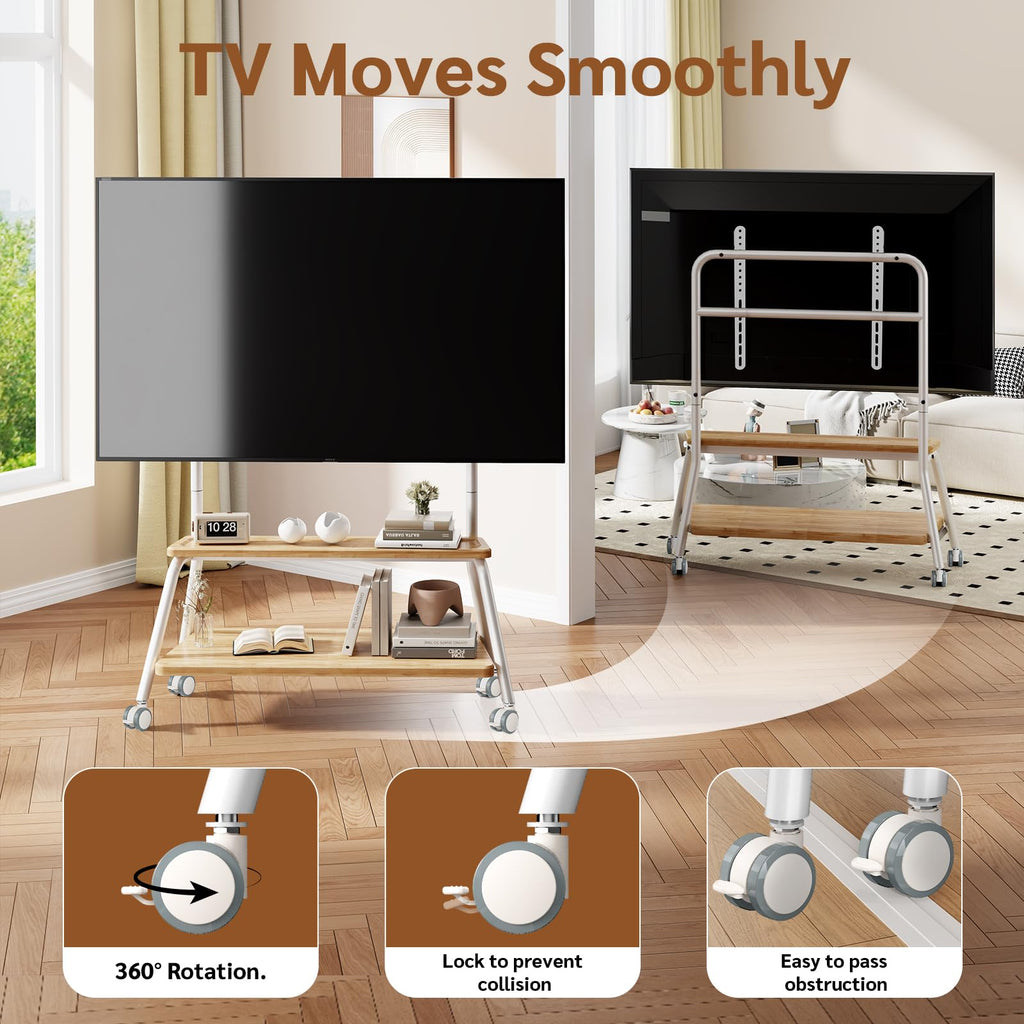 Mobile TV Stand on Wheels for 32-75 Inch TVs K692