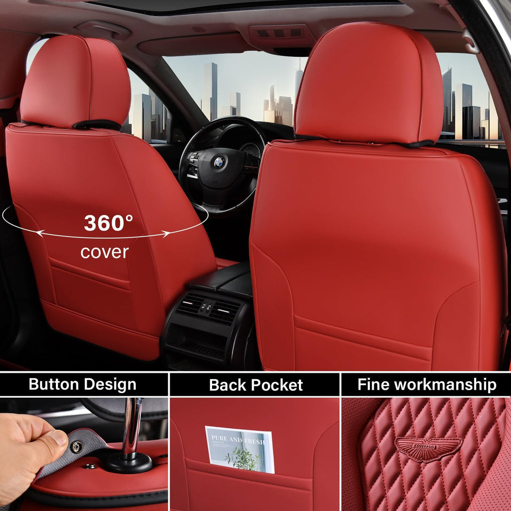Waterproof Leather Car Seat Covers Full Set Q110915