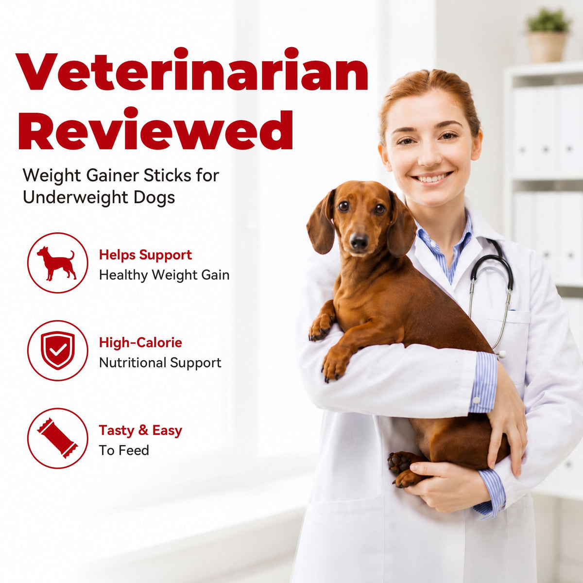 High Calorie Weight Gain Supplement for Dogs with Probiotics, Taurine & Vitamin E R9912