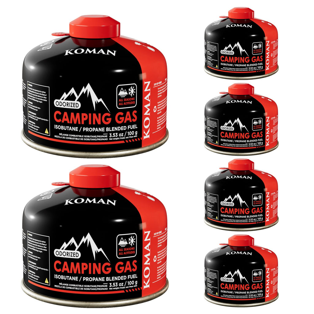 230 Gram Isobutane Butane Propane Camping Fuel Canister Pack of 6 L3347
