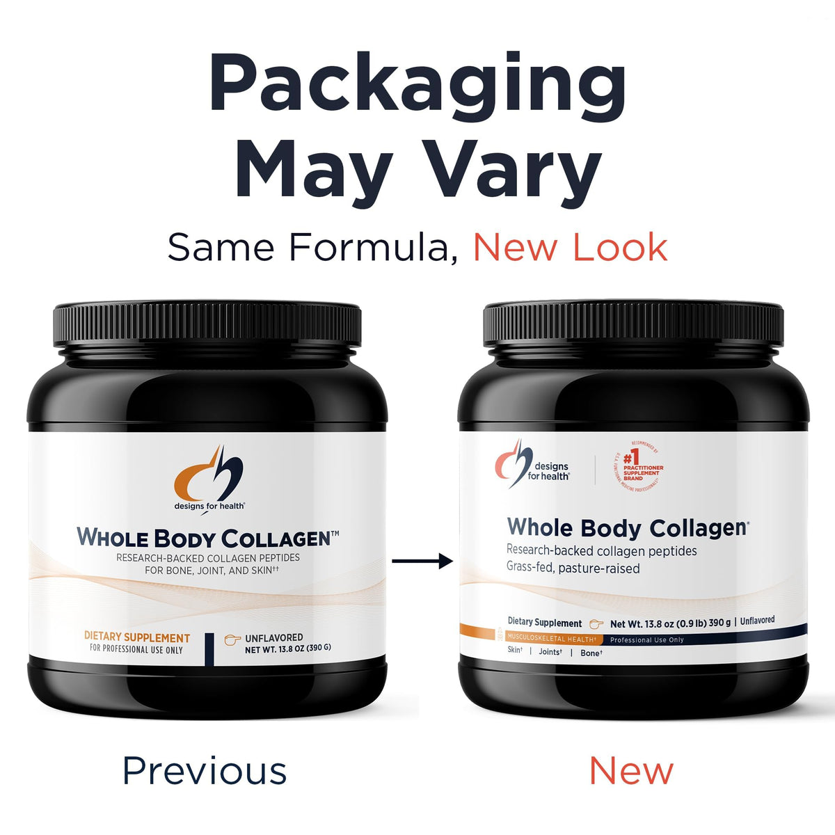Hydrolyzed Collagen Peptides Powder Unflavored 30 Servings S457
