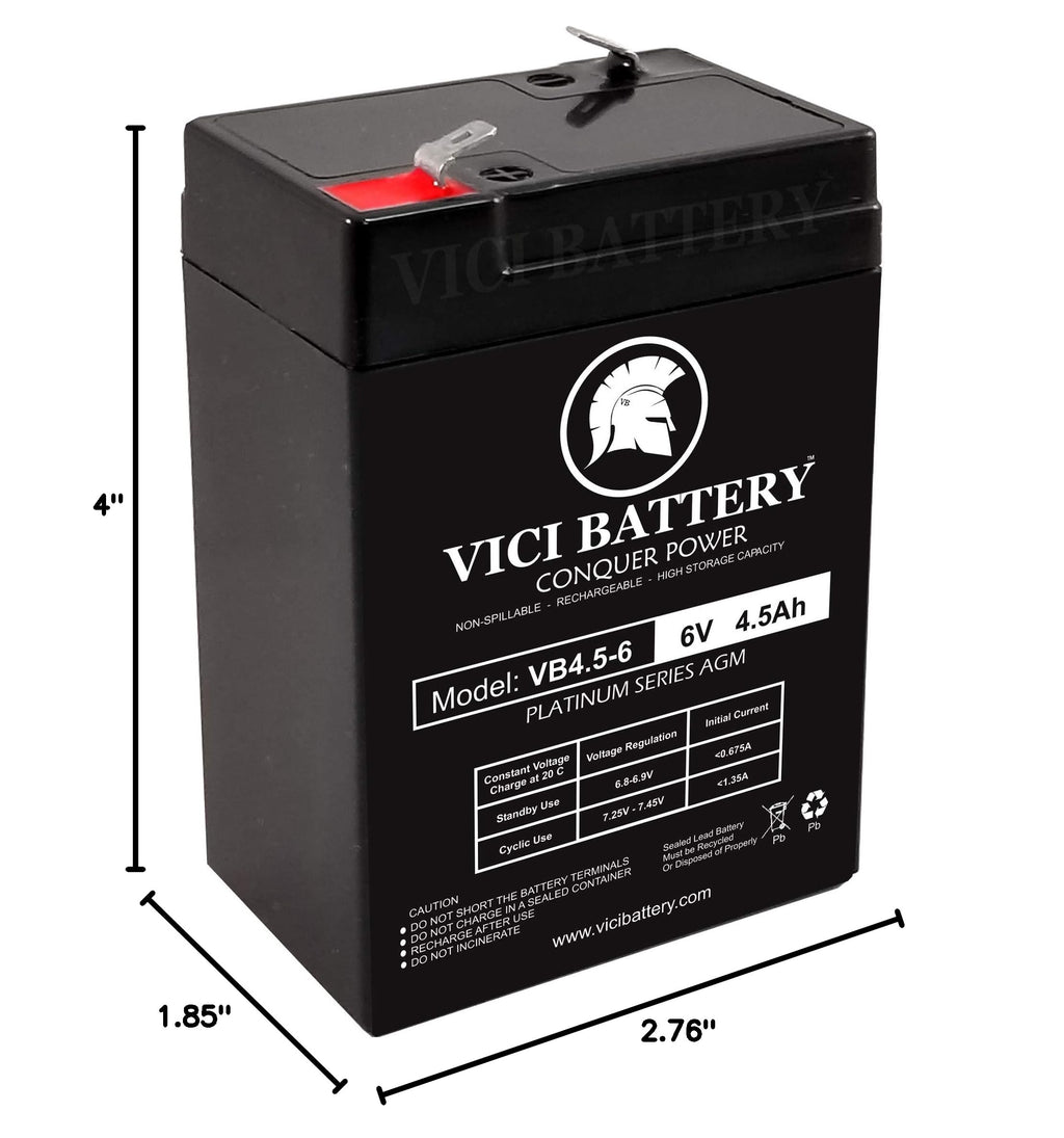 6V 4.5 Amp Rechargeable Battery S207