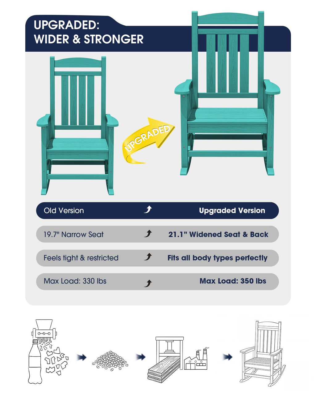 Oversized Outdoor Rocking Chair S622