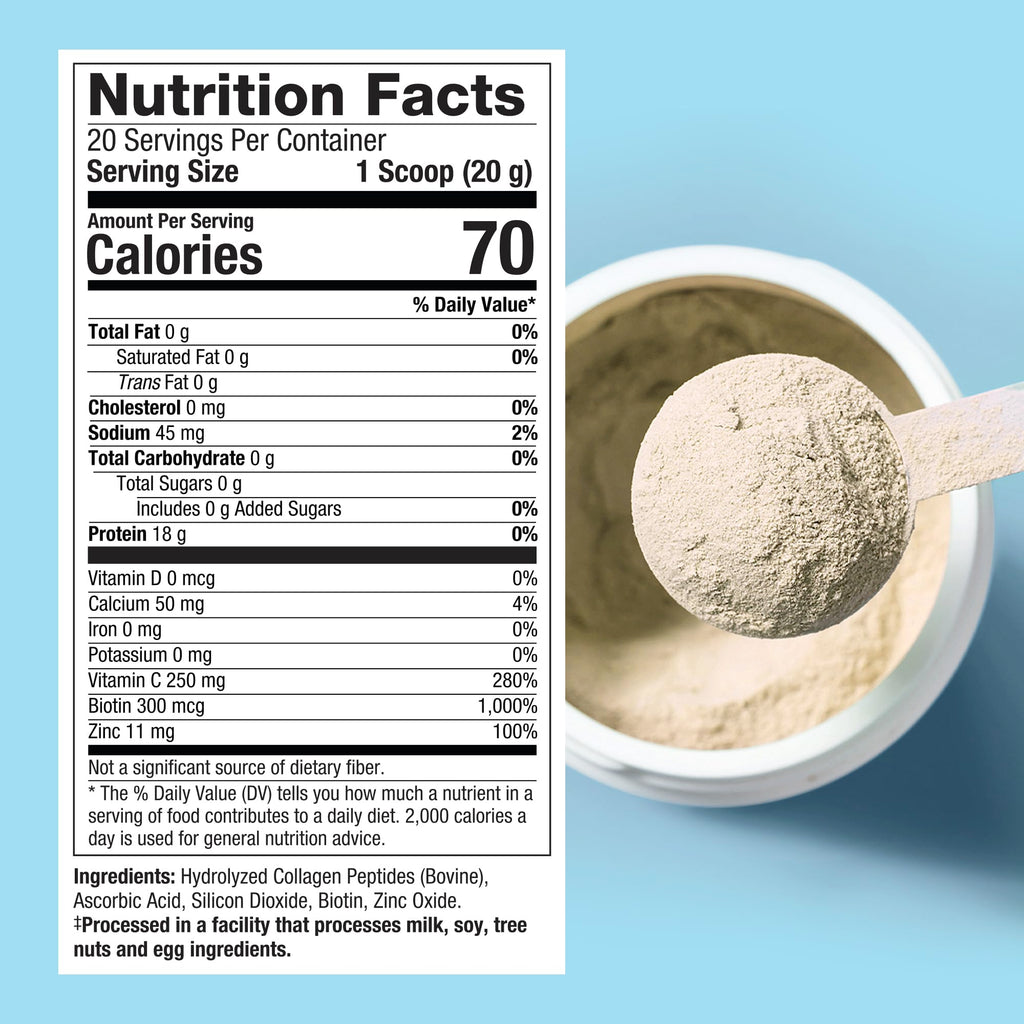 Collagen Powder Unflavored 20 Servings Y281