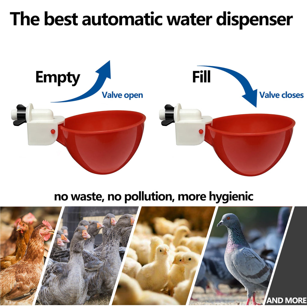 16 Pack Poultry Waterer Cups with Mounting Hole Opener G962