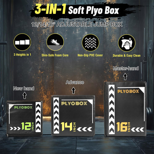 3-in-1 Foam Plyometric Jump Box L692