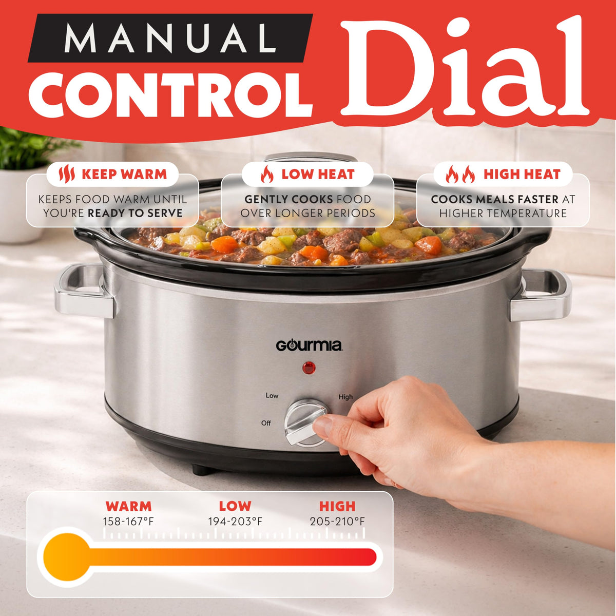 7 Qt Stainless Steel Slow Cooker U499
