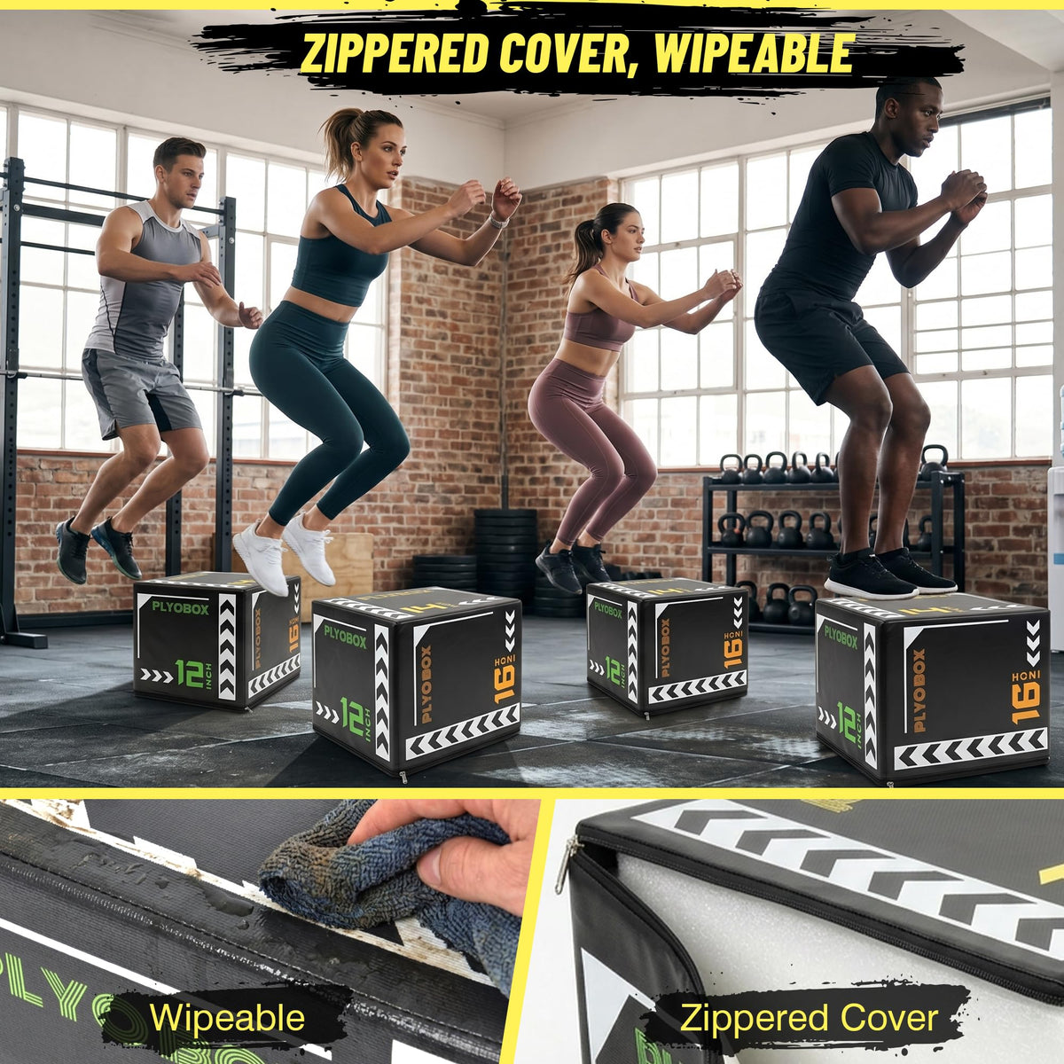 3-in-1 Foam Plyometric Jump Box L692