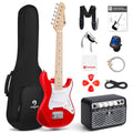 30 Inch Kids Electric Guitar Starter Kit with Amp Red J285636