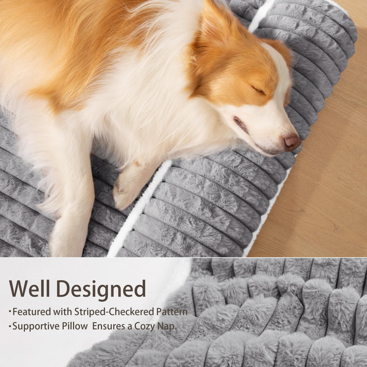 Large Dog Bed 36''X24'' Grey R7005