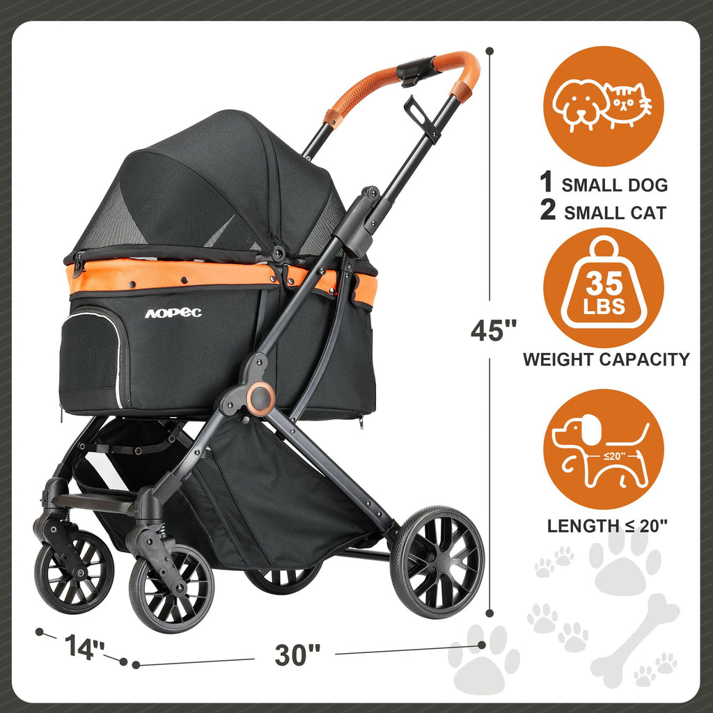 Black Pet Stroller D628