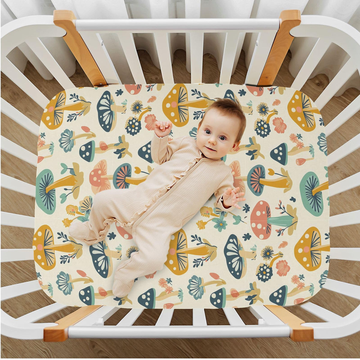 Soft Breathable Microfiber Fitted Crib Sheet, Standard Size 28in x 52in K26616
