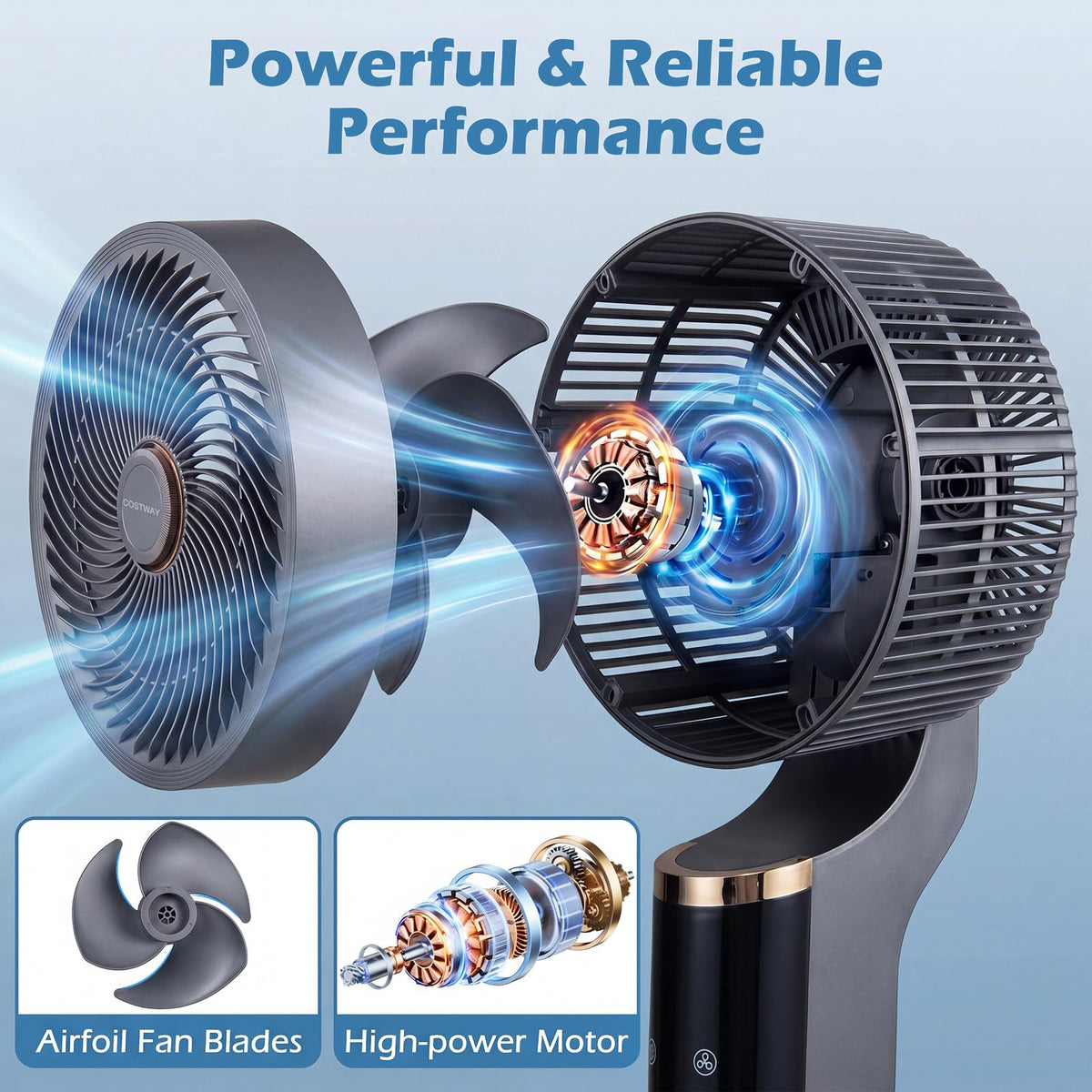 Compact Oscillating Standing Fan G299998