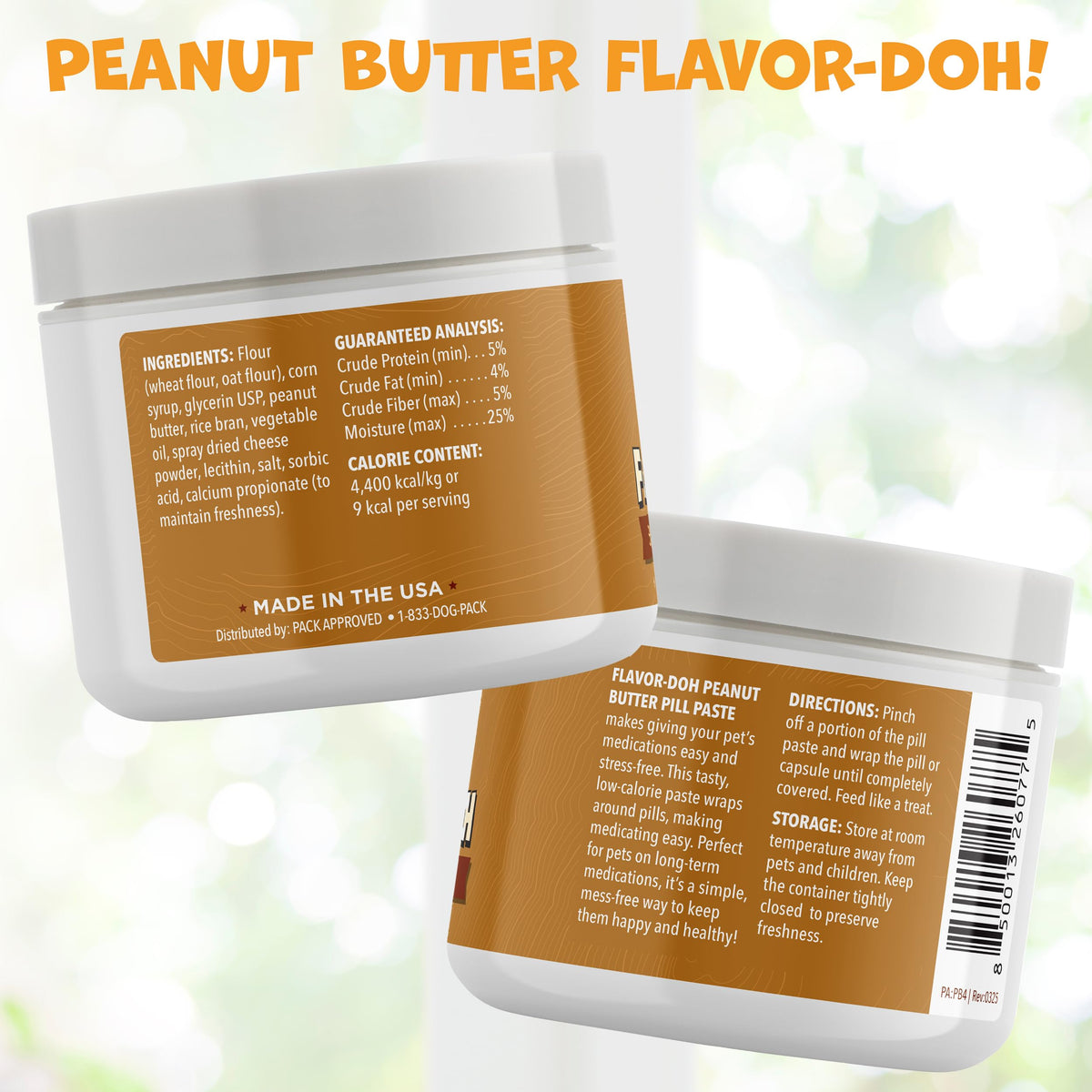 Peanut Butter Pill Wrap for Dogs 4.2oz U614