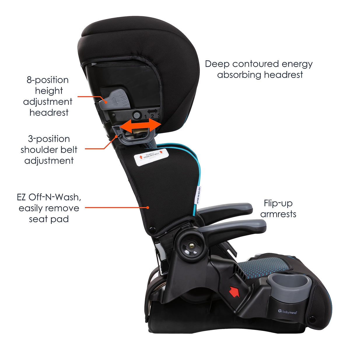 2-in-1 Folding Belt-Positioning Booster Seat Z629