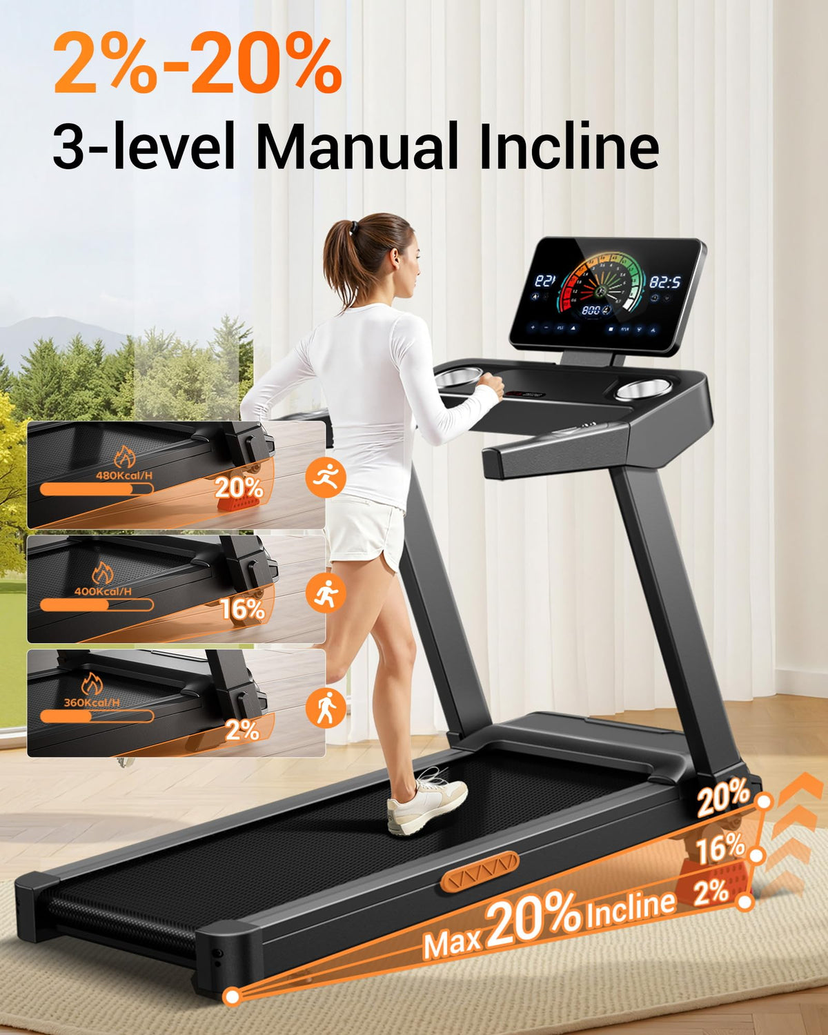 Treadmill with 20% Incline O8092