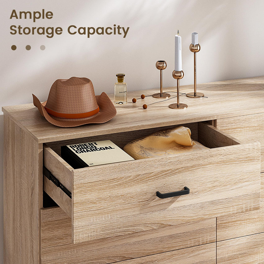 Light Oak 6 Drawer Dresser T363500