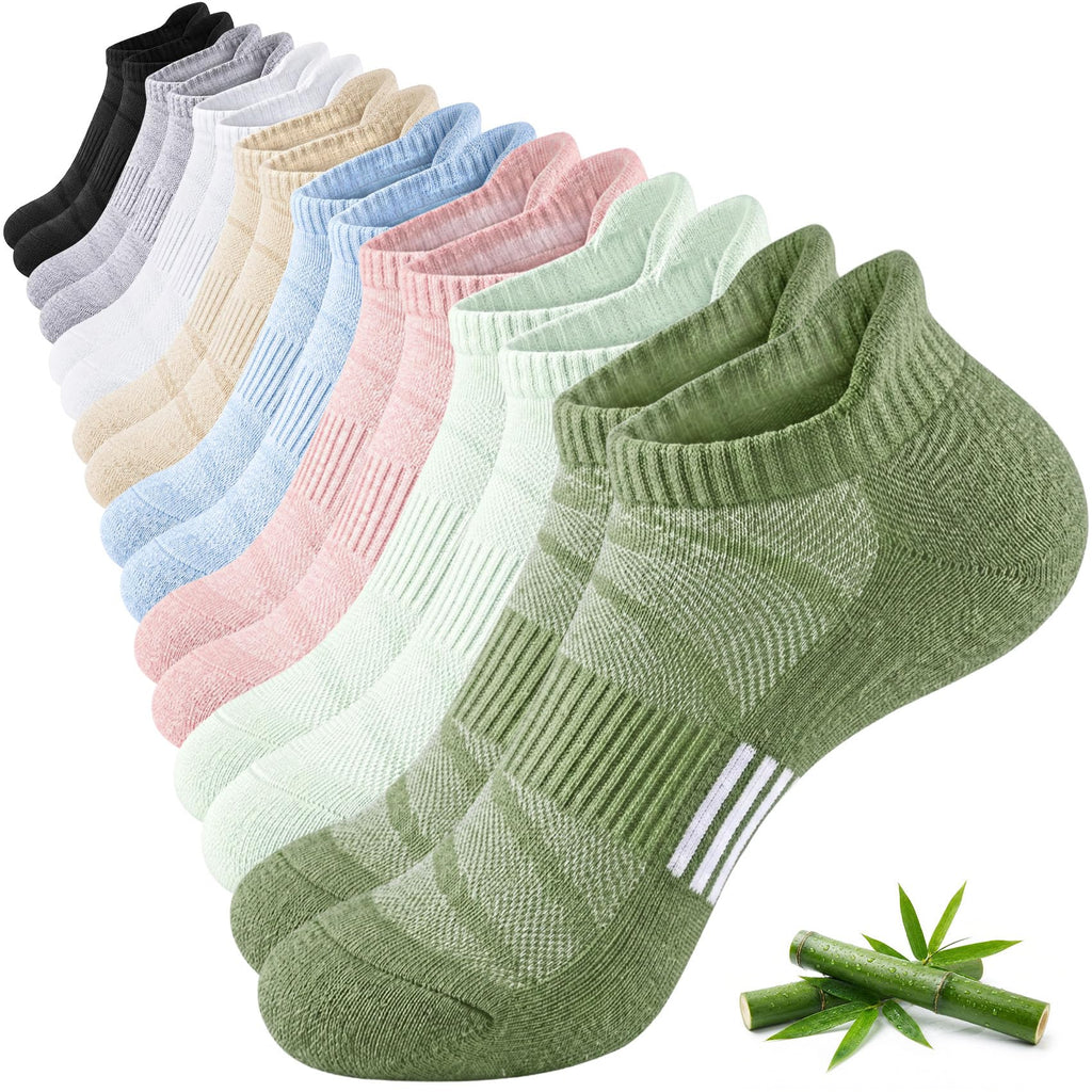 8 Pairs Bamboo Viscose Ankle Socks J5247