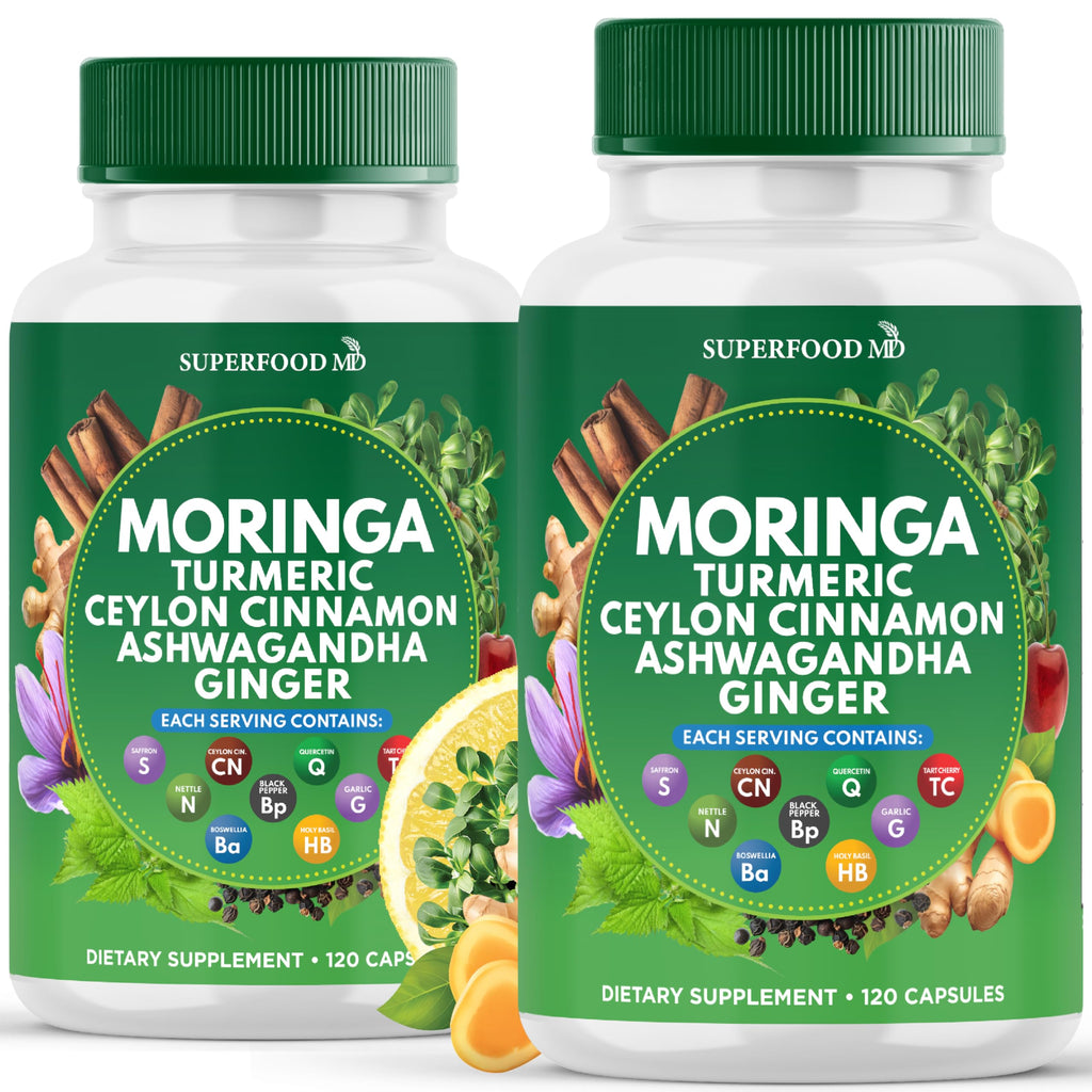 240 Capsules Turmeric Ginger Boswellia Saffron Holy Basil Nettle Supplement Z1175
