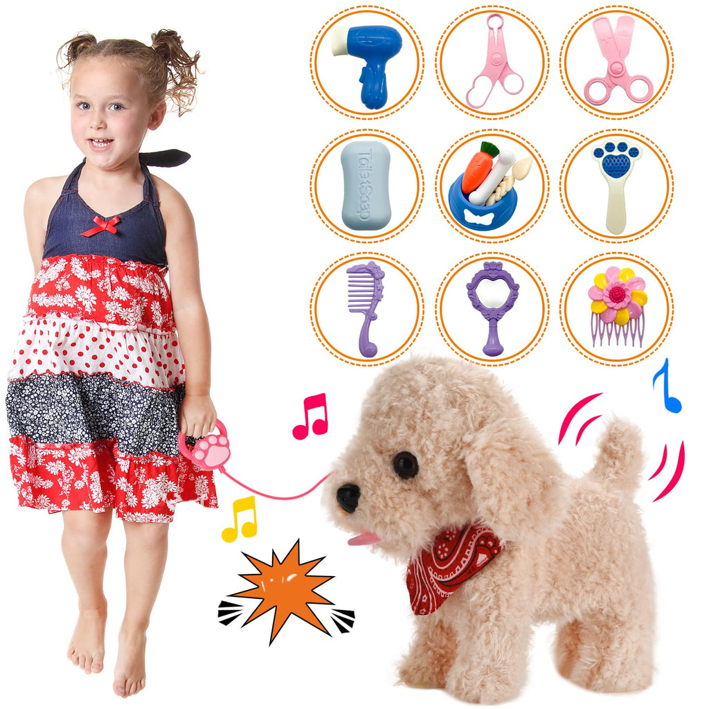 Interactive Walking Plush Puppy Toy D8086