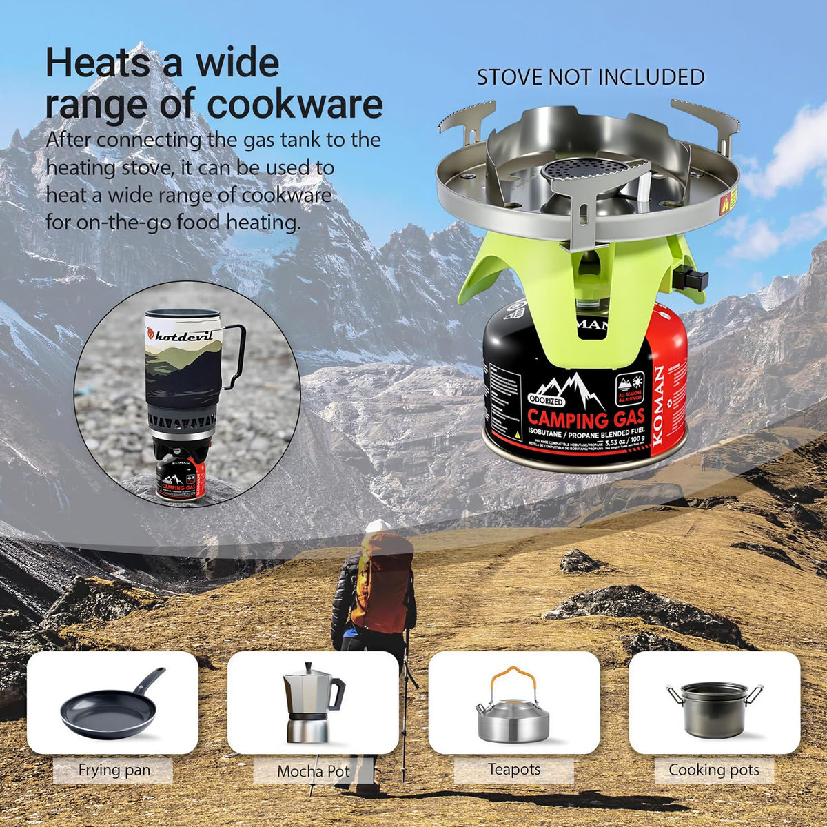 230 Gram Isobutane Butane Propane Camping Fuel Canister Pack of 6 L3347
