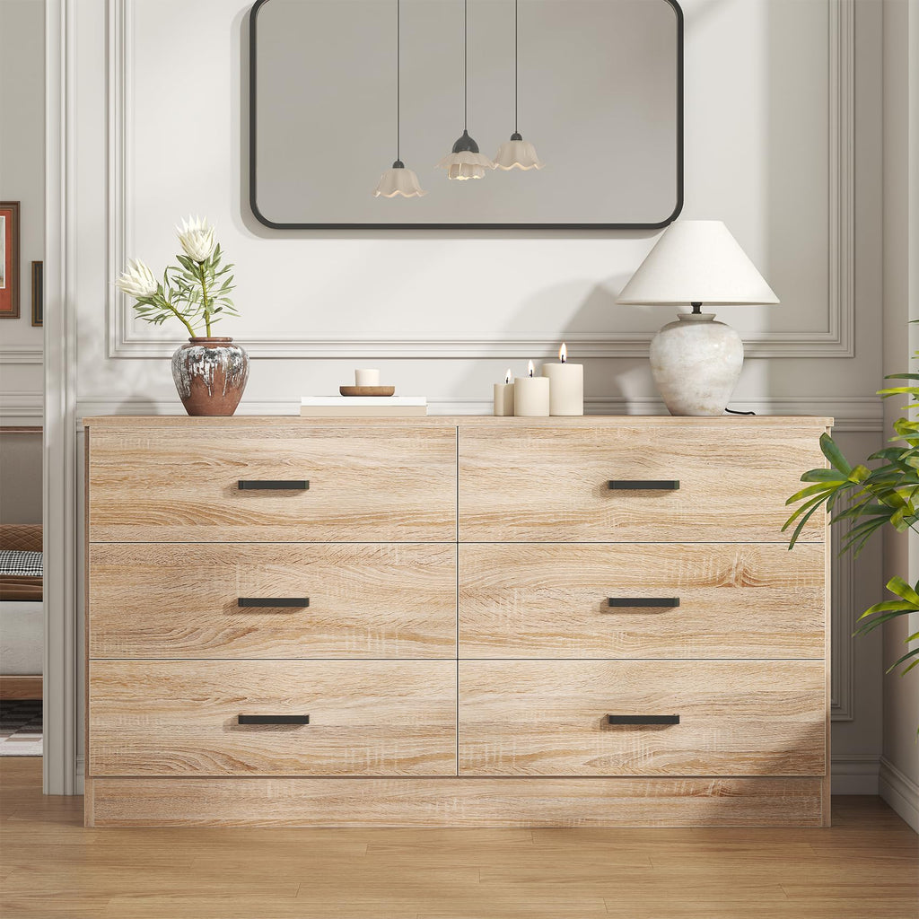 Light Oak 6 Drawer Dresser T363500