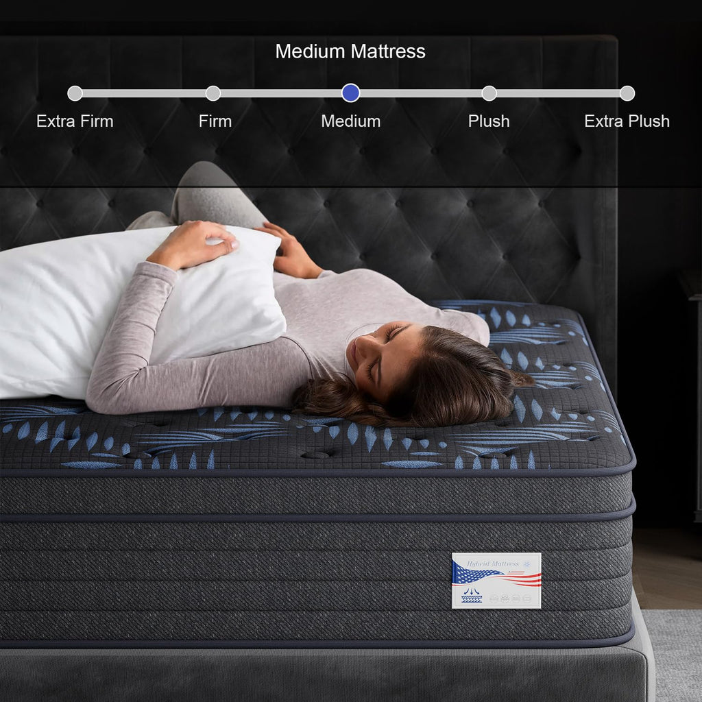 10 Inch Full Medium Firm Hybrid Mattress in a Box L507