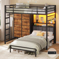 Twin Over Twin Bunk Bed with 8 Drawers and Storage Headboard Q44974