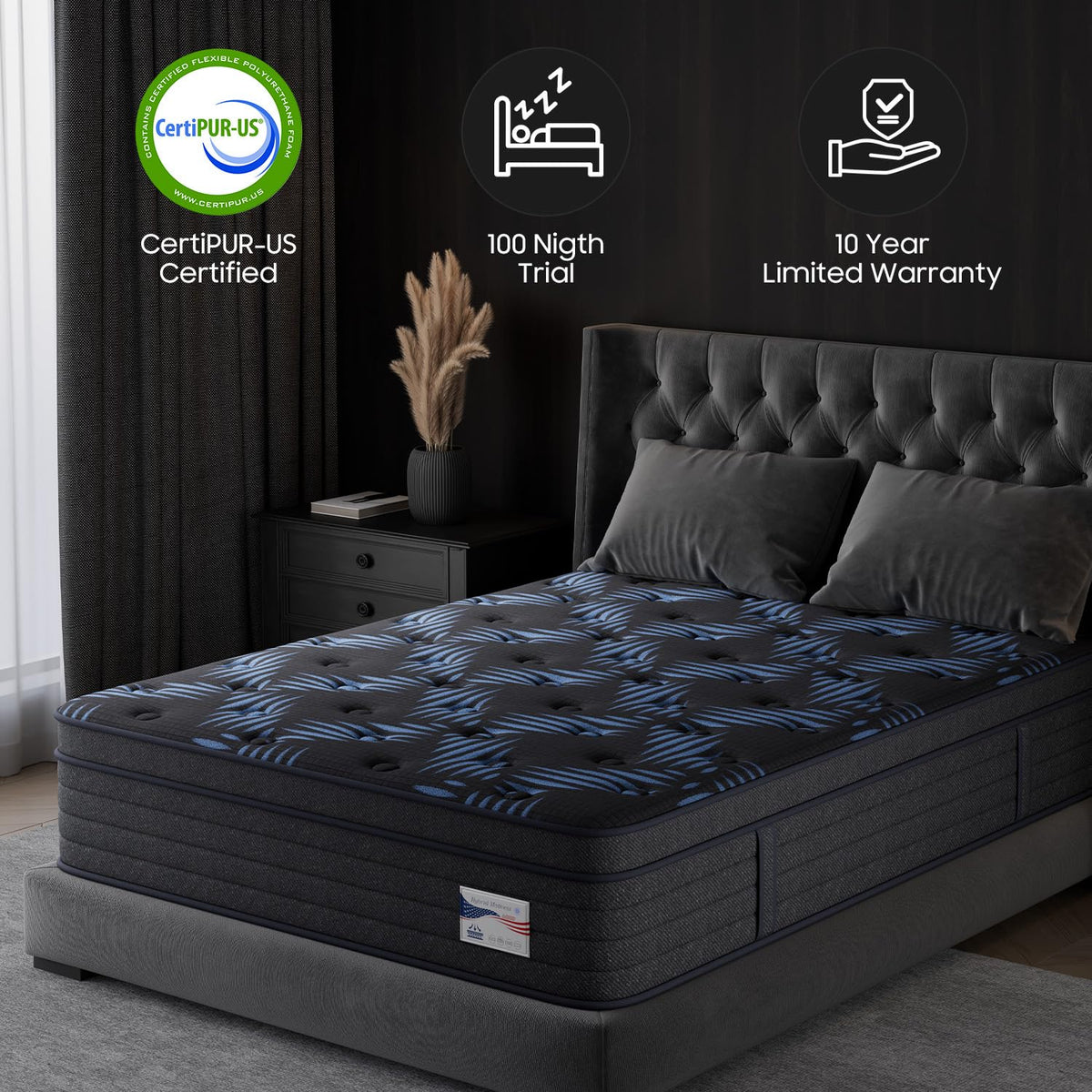10 Inch Full Medium Firm Hybrid Mattress in a Box L507