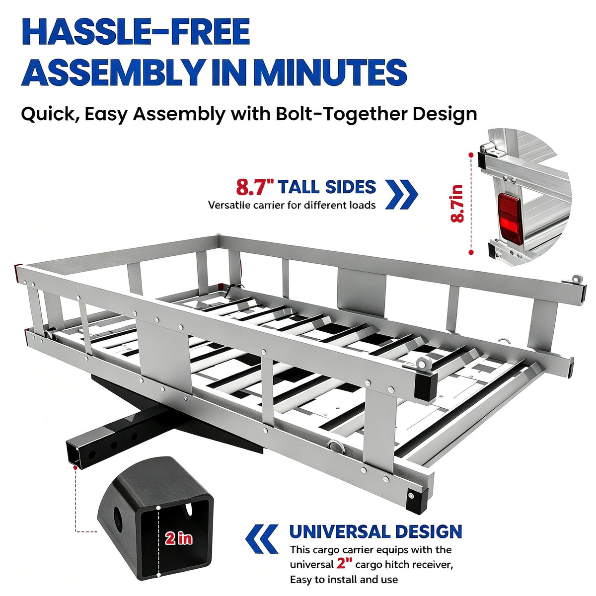 Hitch Cargo Carrier with Folding Ramp S453
