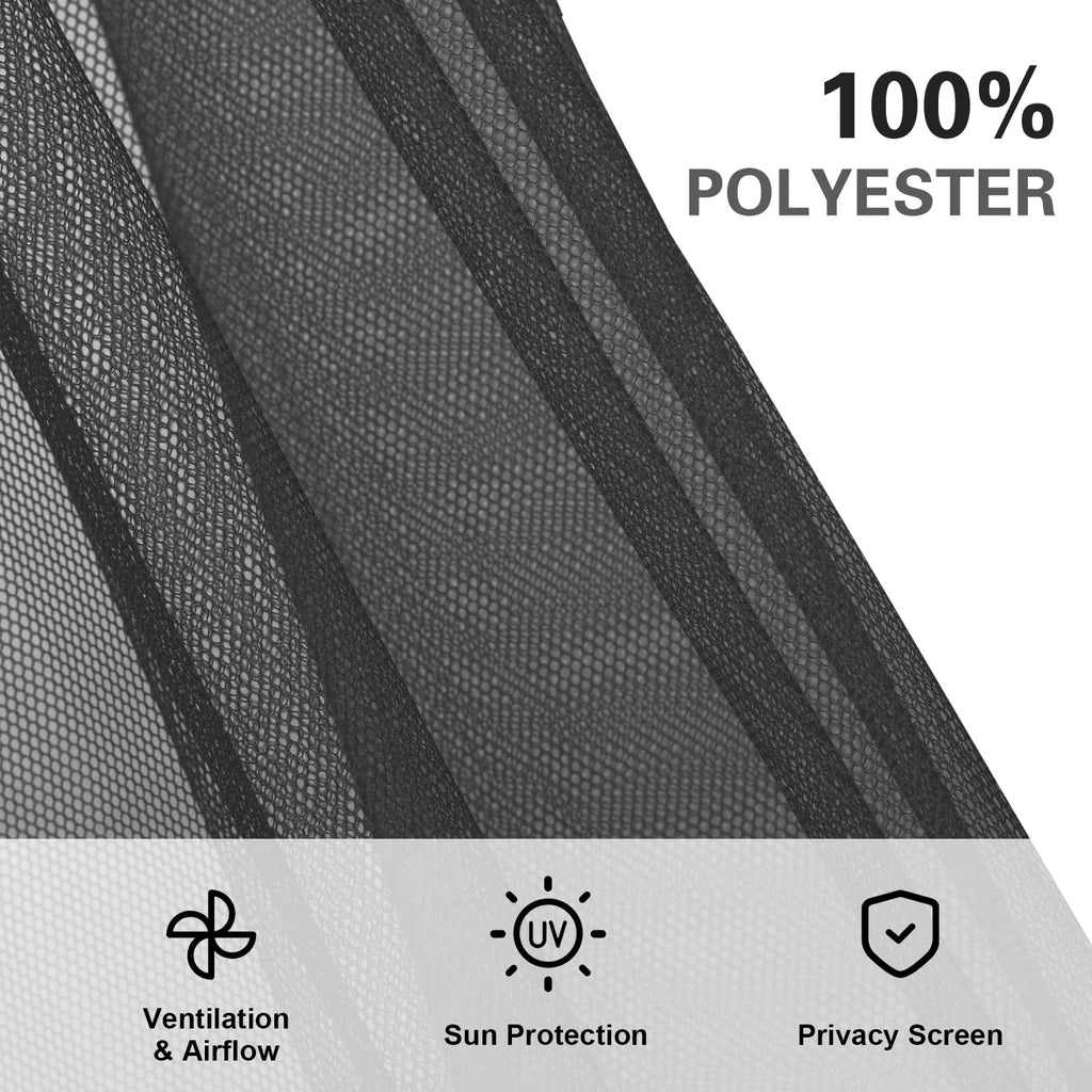 10' x 10' Black Gazebo Netting Screen Replacement E971108
