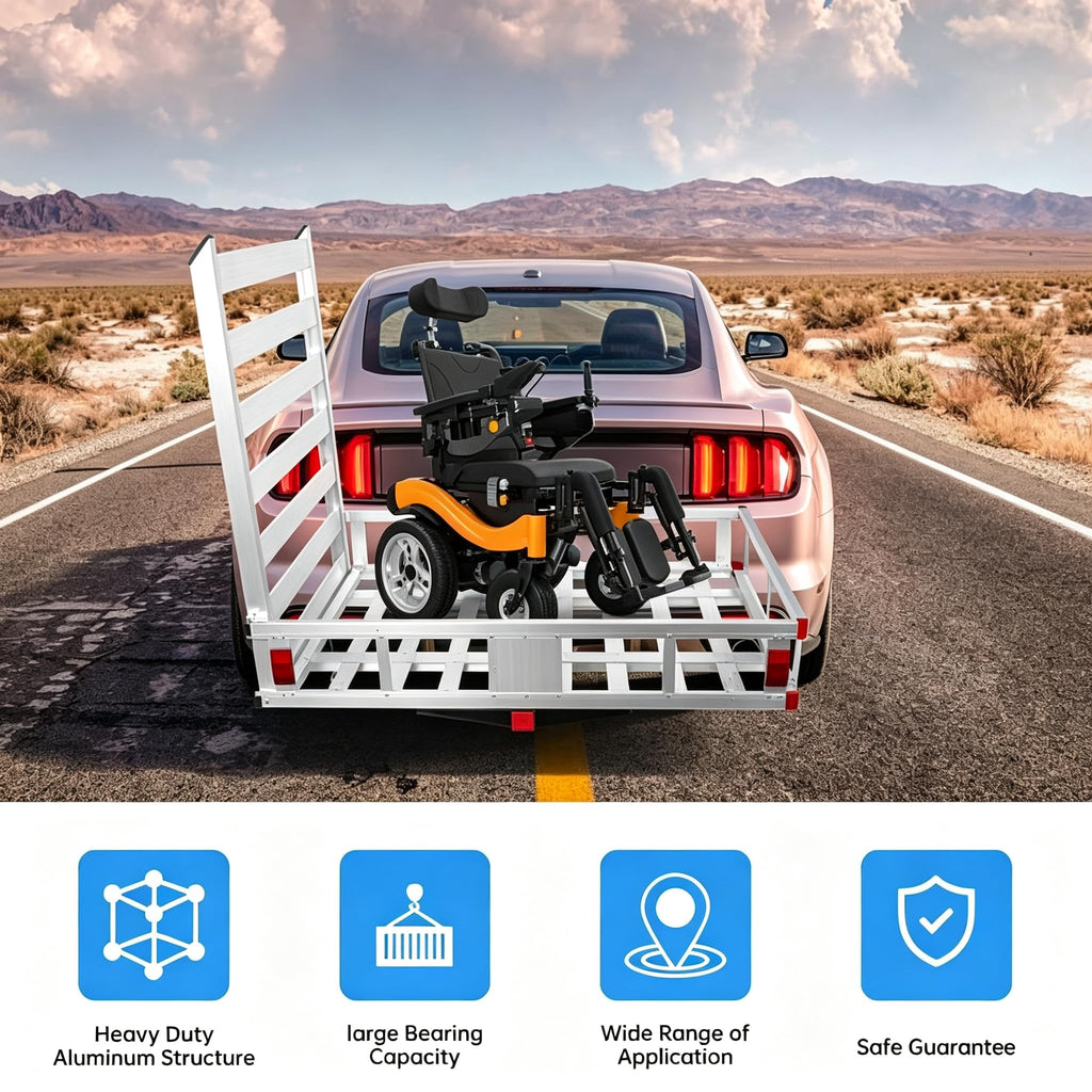 Hitch Cargo Carrier with Folding Ramp S453
