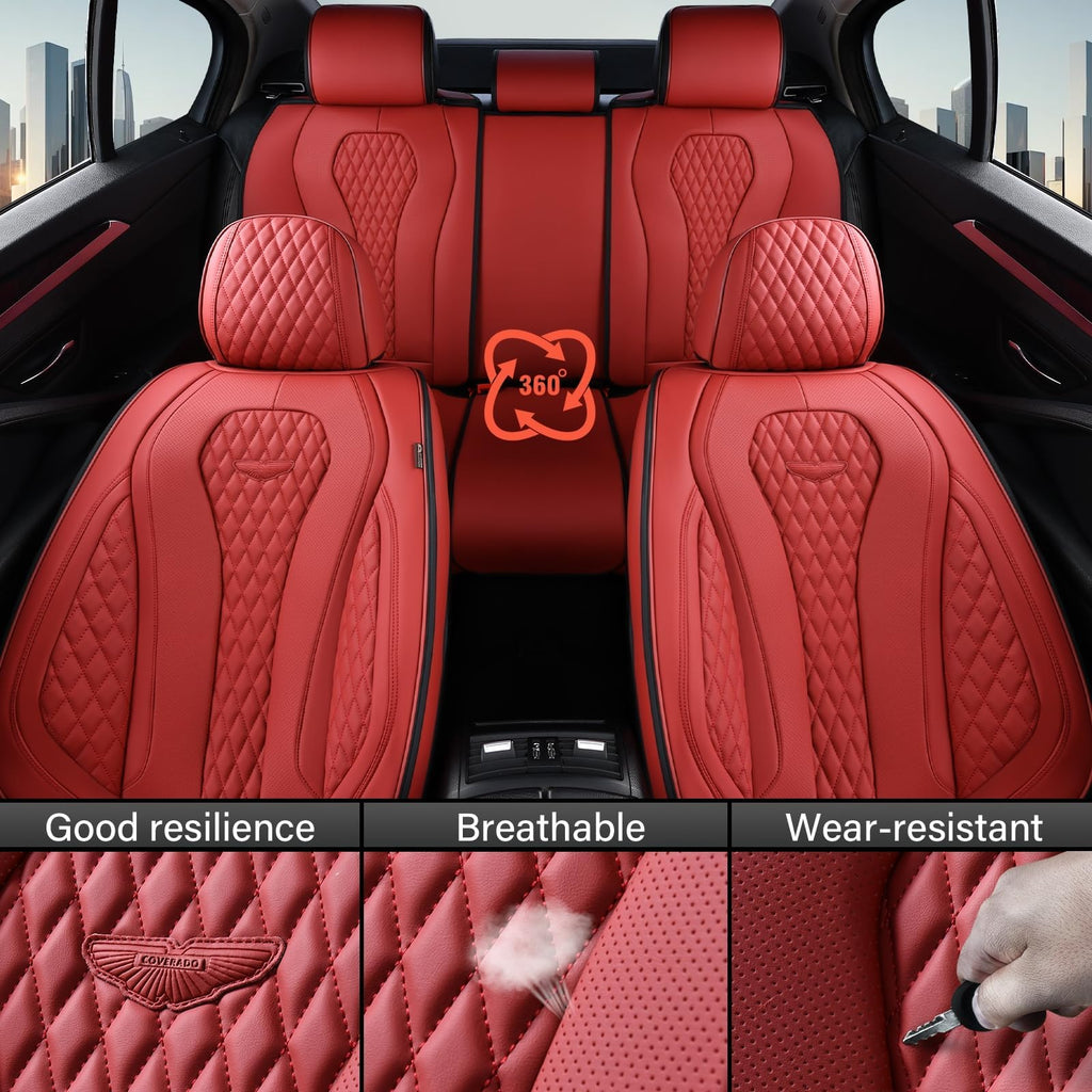 Waterproof Leather Car Seat Covers Full Set Q110915