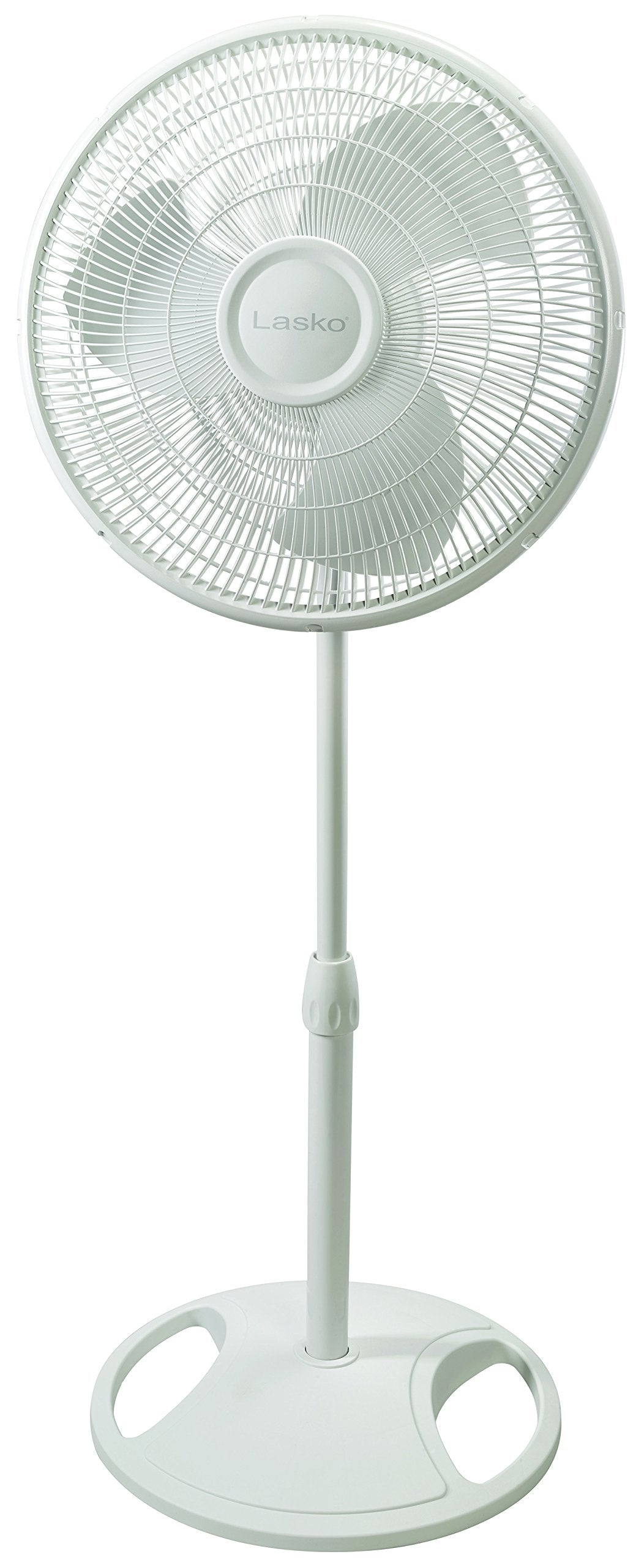 White 16 Inch and Black 18 Inch Oscillating Pedestal Stand Fans S3213