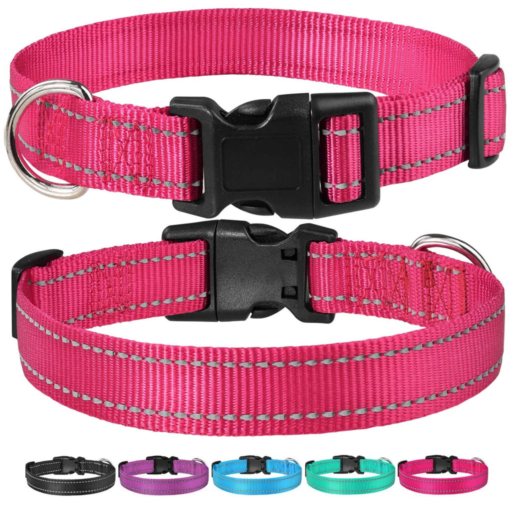 Reflective Adjustable Pink Dog Collar K1472